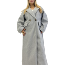 cappotto lungo con bottoni facing